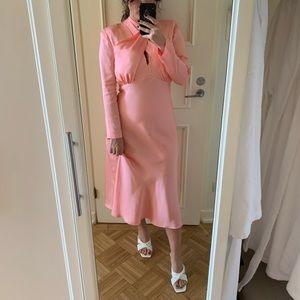 Sandro Maldive Long Drape Maxi A-Line Shirtdress